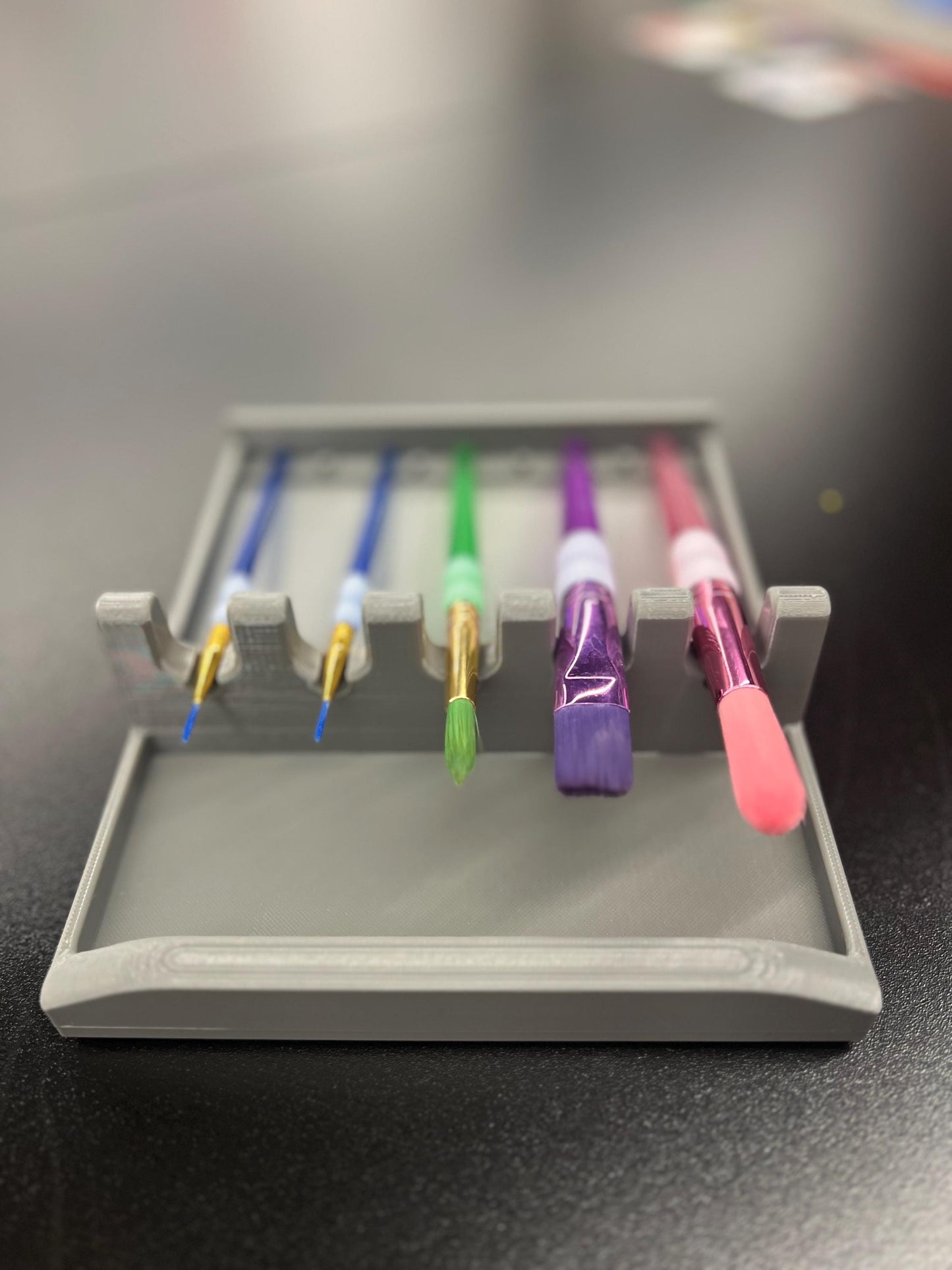 3D Printed Paint Brush Holder Tray for Art Classrooms, Durable PETG Organizer
