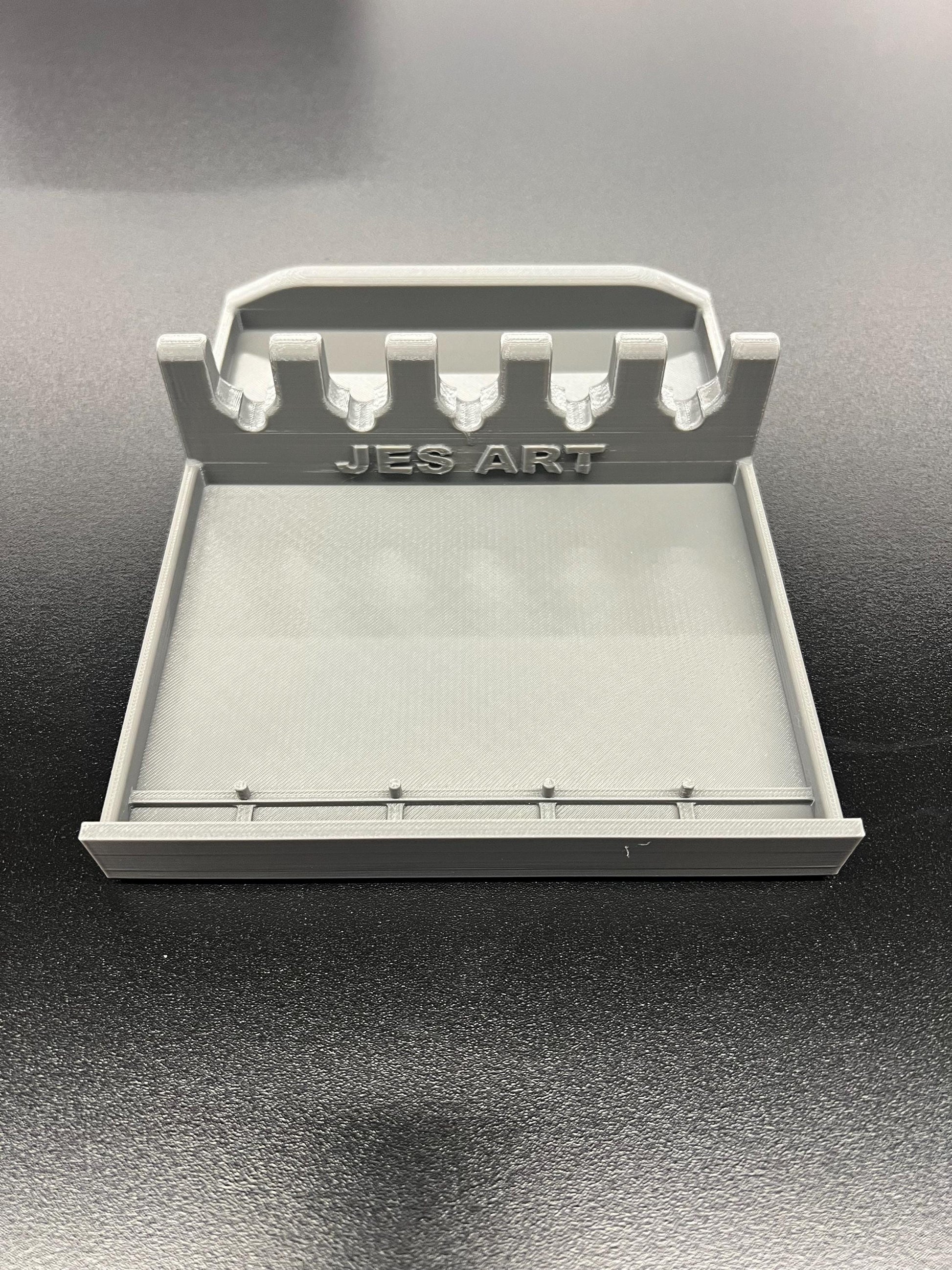 3D Printed Paint Brush Holder Tray for Art Classrooms, Durable PETG Organizer