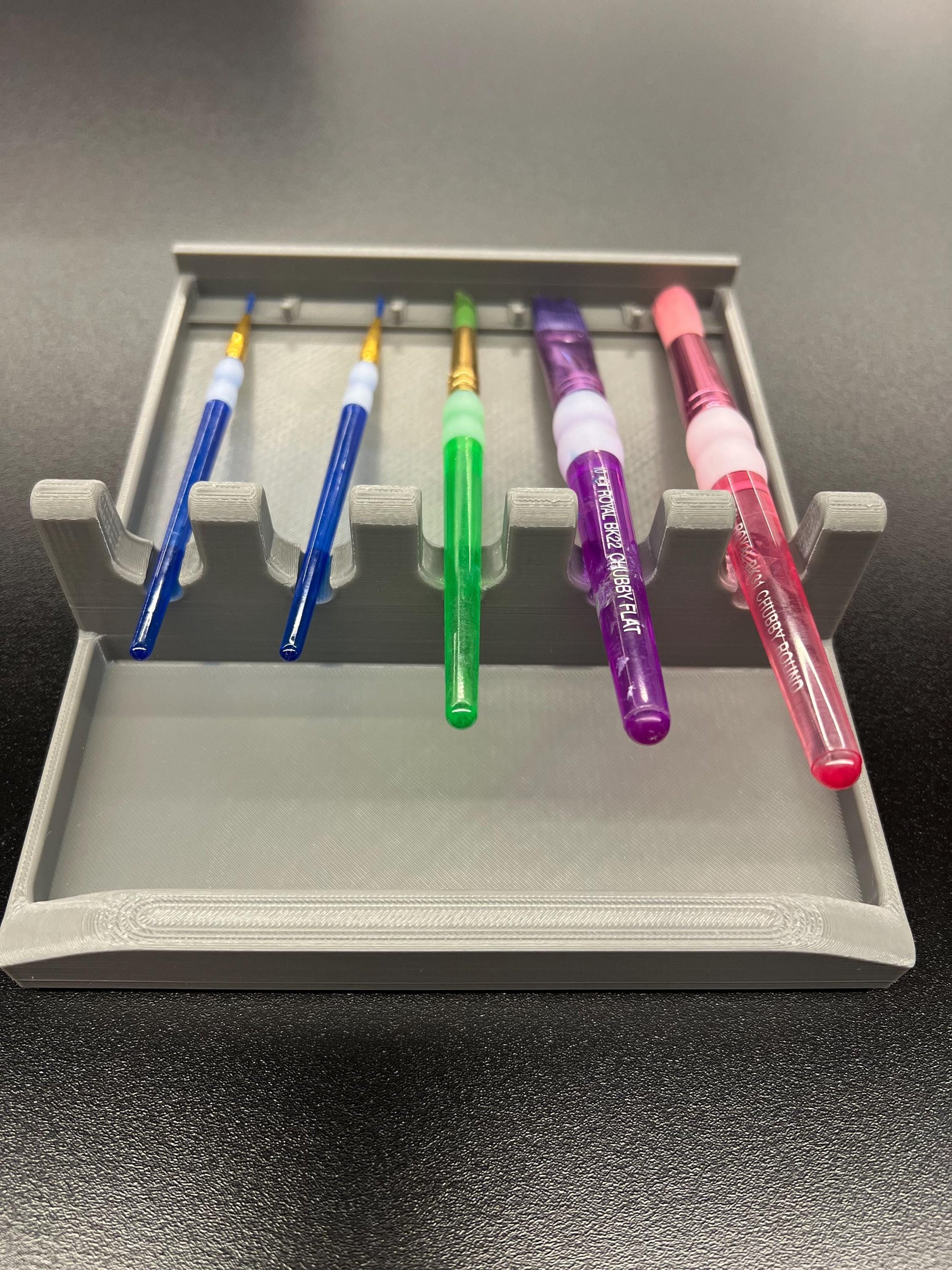 3D Printed Paint Brush Holder Tray for Art Classrooms, Durable PETG Organizer