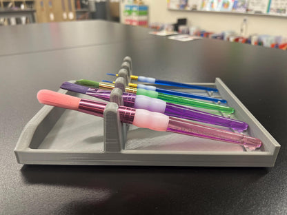 3D Printed Paint Brush Holder Tray for Art Classrooms, Durable PETG Organizer