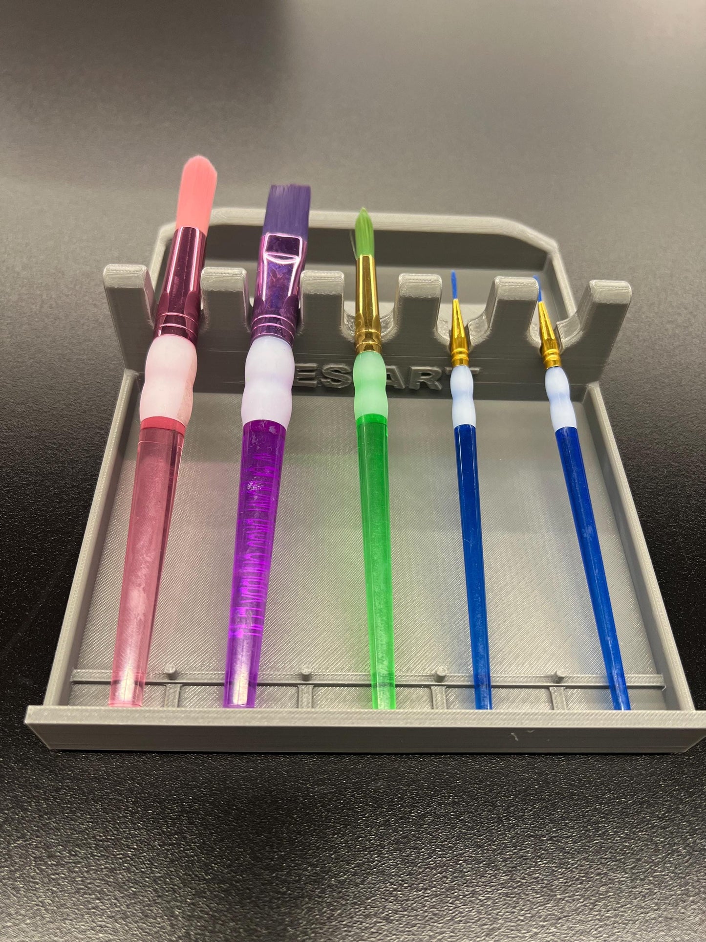 3D Printed Paint Brush Holder Tray for Art Classrooms, Durable PETG Organizer