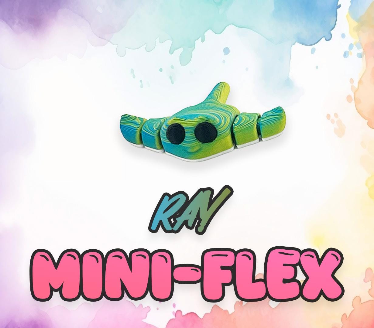 Articulated Flex Toys, 3D Printed Mini Creatures, Fun Desk Accessory