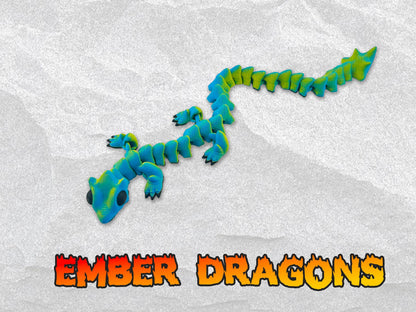 Articulated Dragons, Ember Dragons, 3D Printed