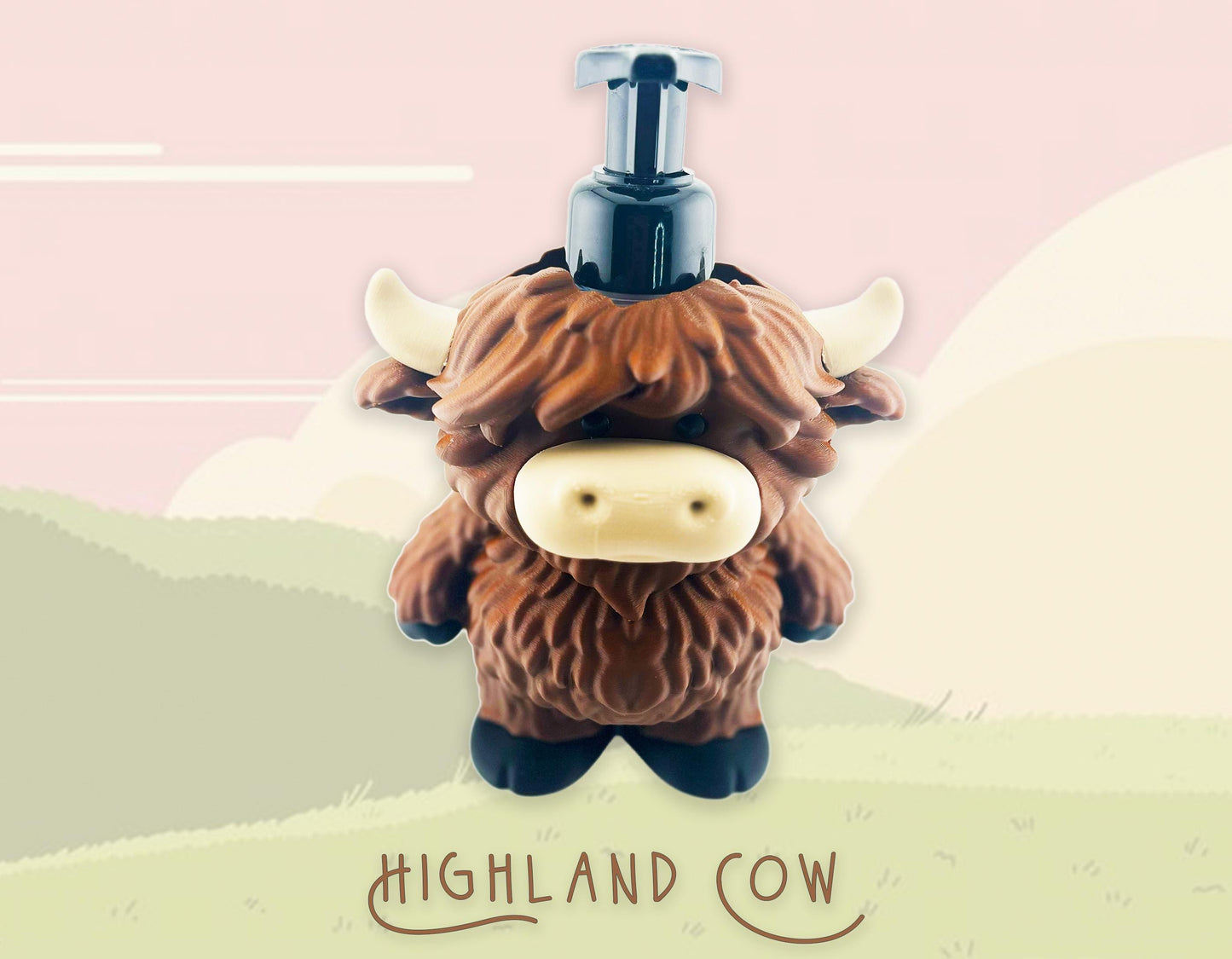 Highland Cow Soap Holder, Great Gift, Bathroom Decor, 3D Printed.
