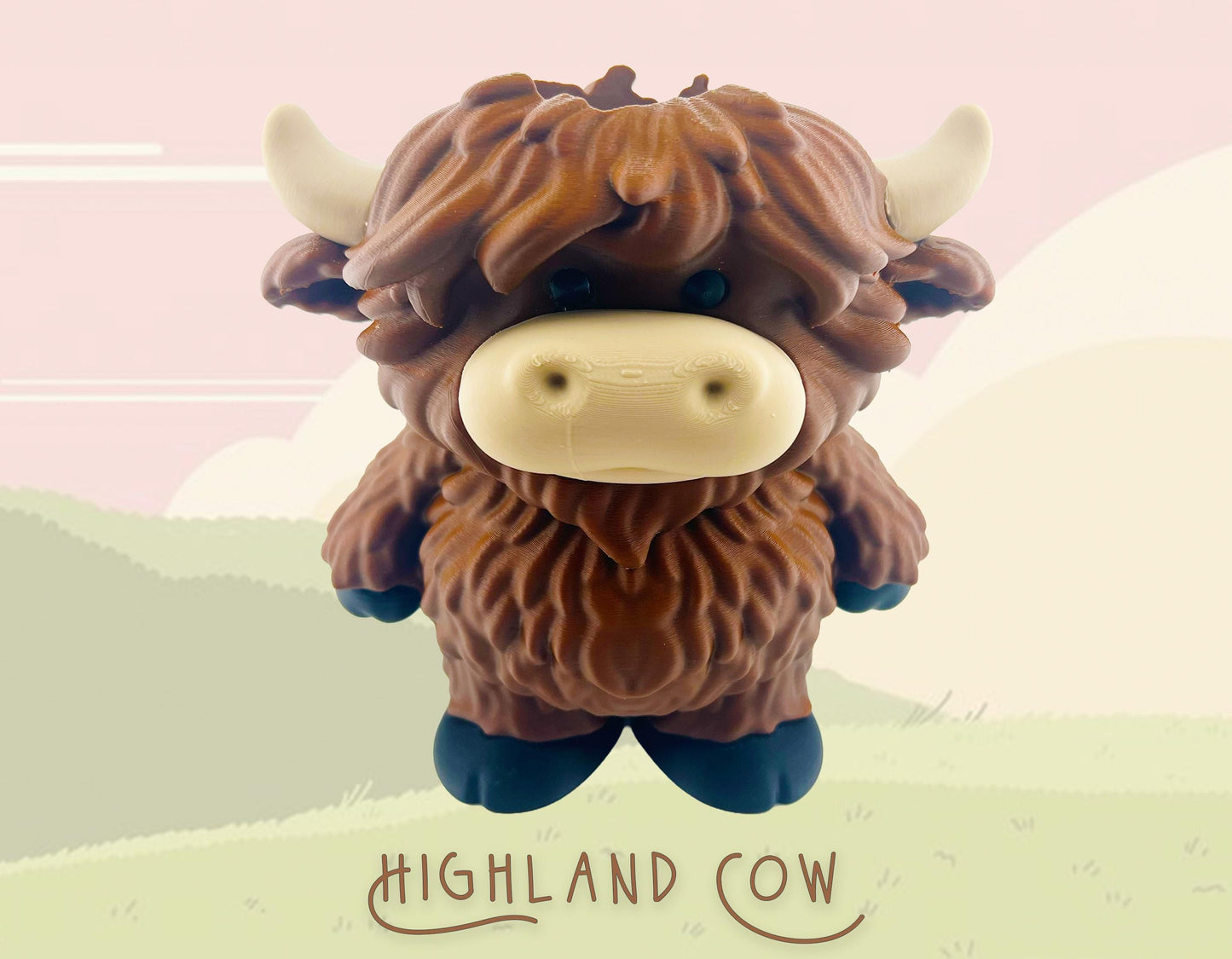 Highland Cow Soap Holder, Great Gift, Bathroom Decor, 3D Printed.
