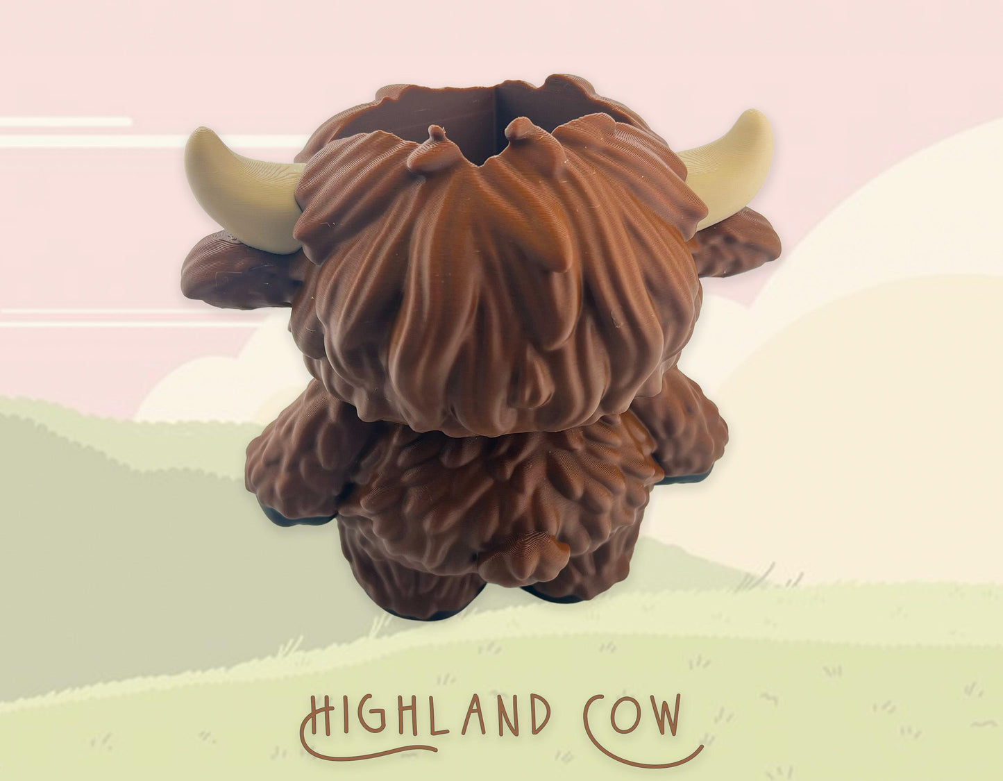 Highland Cow Soap Holder, Great Gift, Bathroom Decor, 3D Printed.