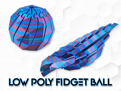 Fidget Ball, Multiple Variations, Sensory Toy, Great Gift, Low Poly 3D Printed.