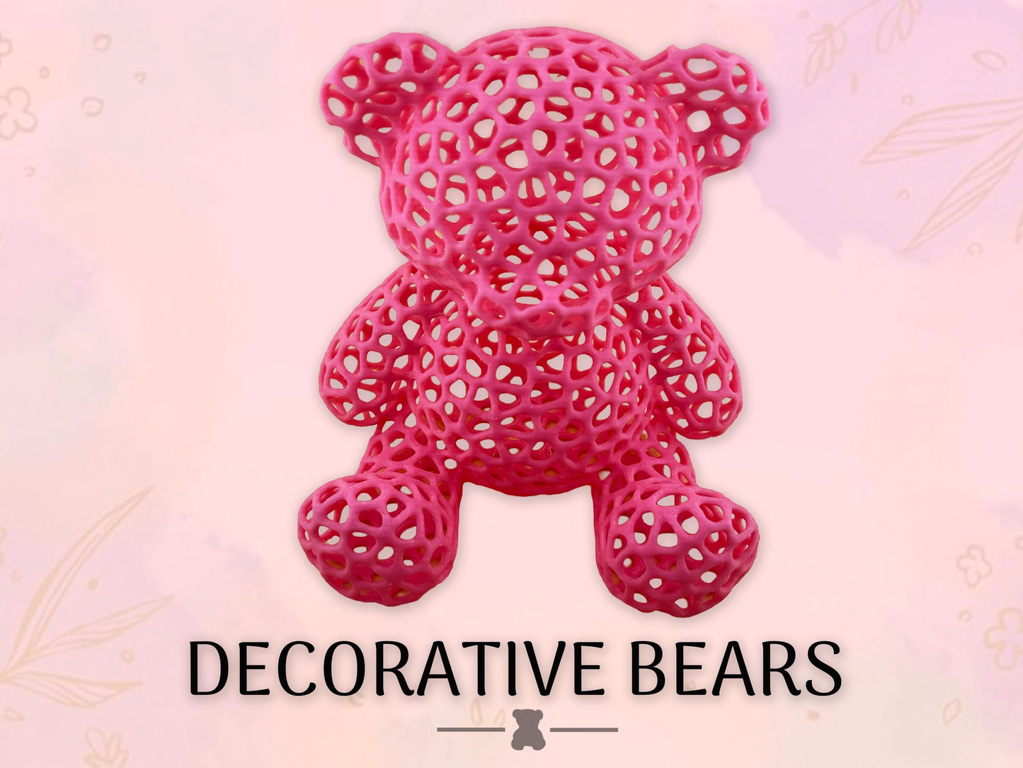 Decorative Bears, 3D Printed, Home Decor