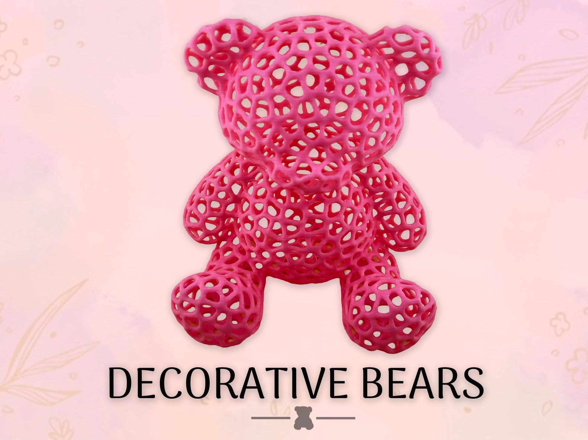 Decorative Bears, 3D Printed, Home Decor