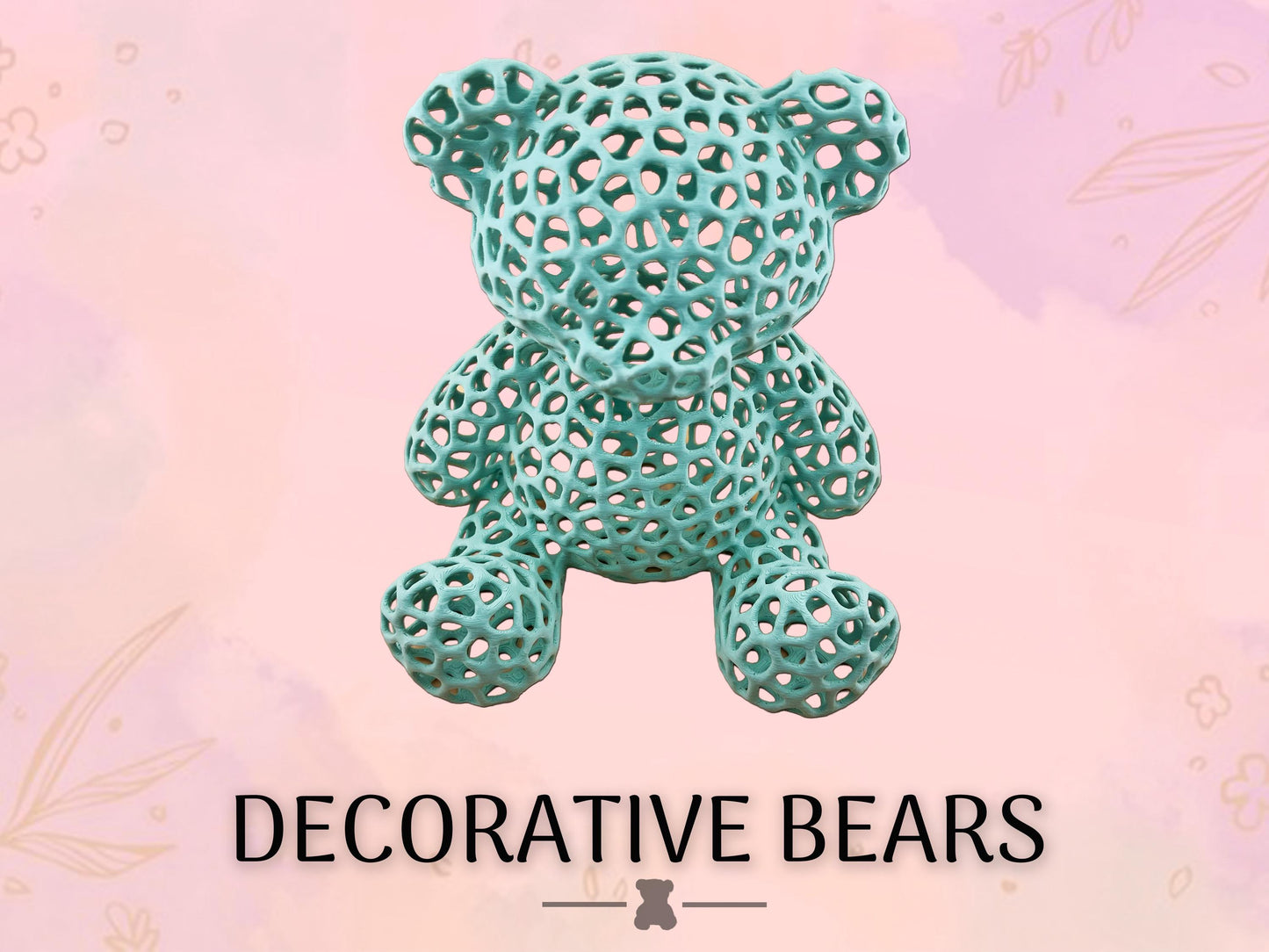 Decorative Bears, 3D Printed, Home Decor