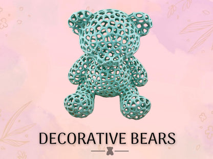 Decorative Bears, 3D Printed, Home Decor