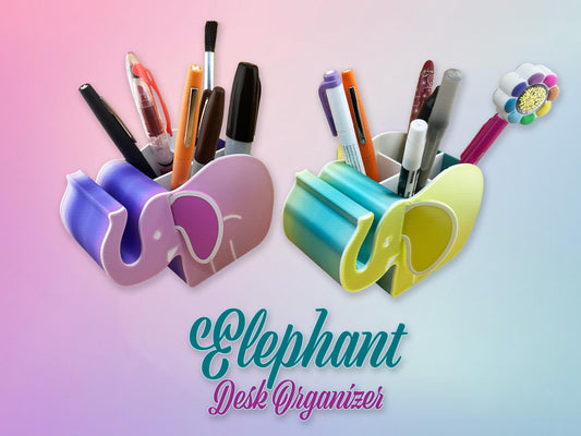 Desk Organizer Elephant, Multiple Variations, Great Gifts, 3D Printed.