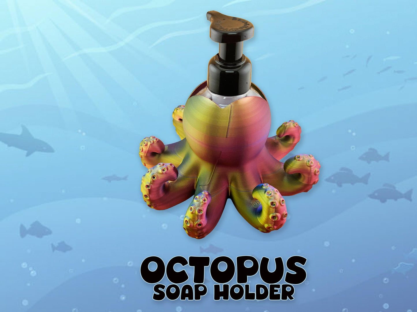 Octopus Soap Holder, Multiple Colors, Bathroom Decor, Fun and Stylish, Great Gift, 3D Printed.