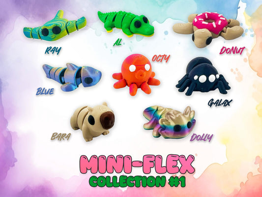 Articulated Flex Toys, 3D Printed Mini Creatures, Fun Desk Accessory