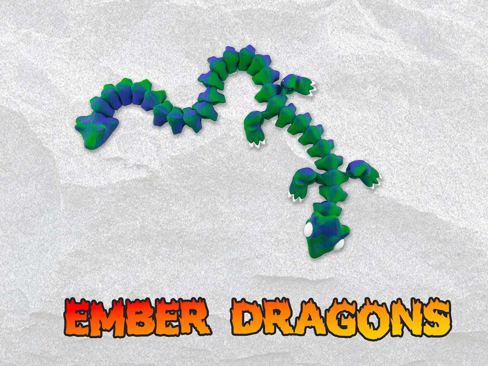 Articulated Dragons, Ember Dragons, 3D Printed