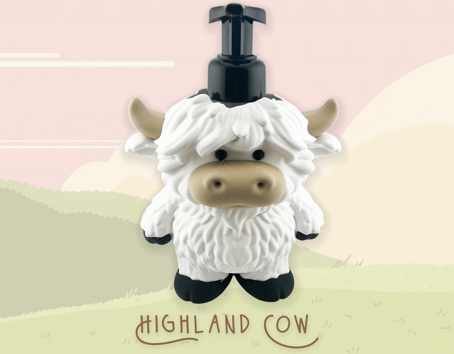Highland Cow Soap Holder, Great Gift, Bathroom Decor, 3D Printed.