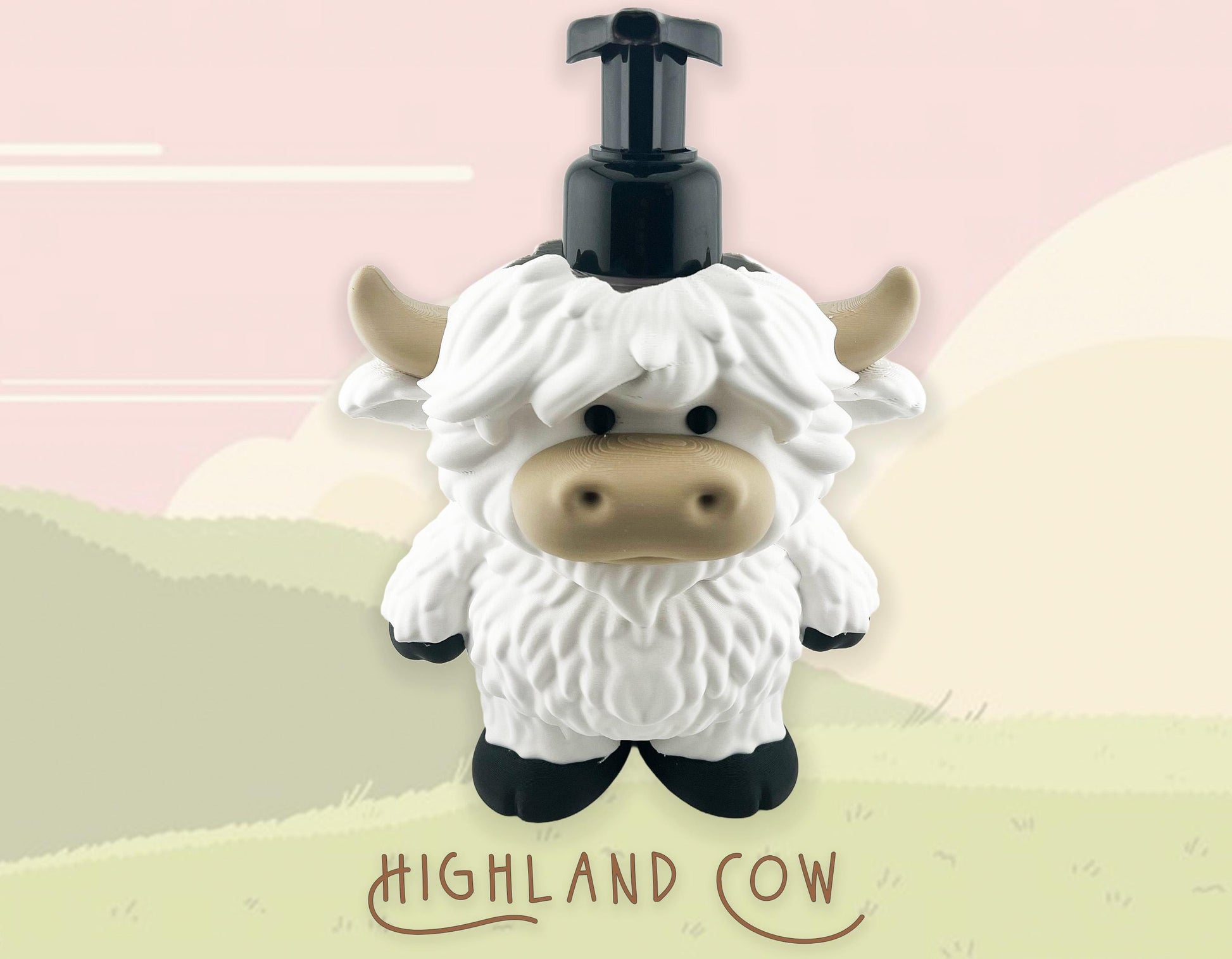 Highland Cow Soap Holder, Great Gift, Bathroom Decor, 3D Printed.