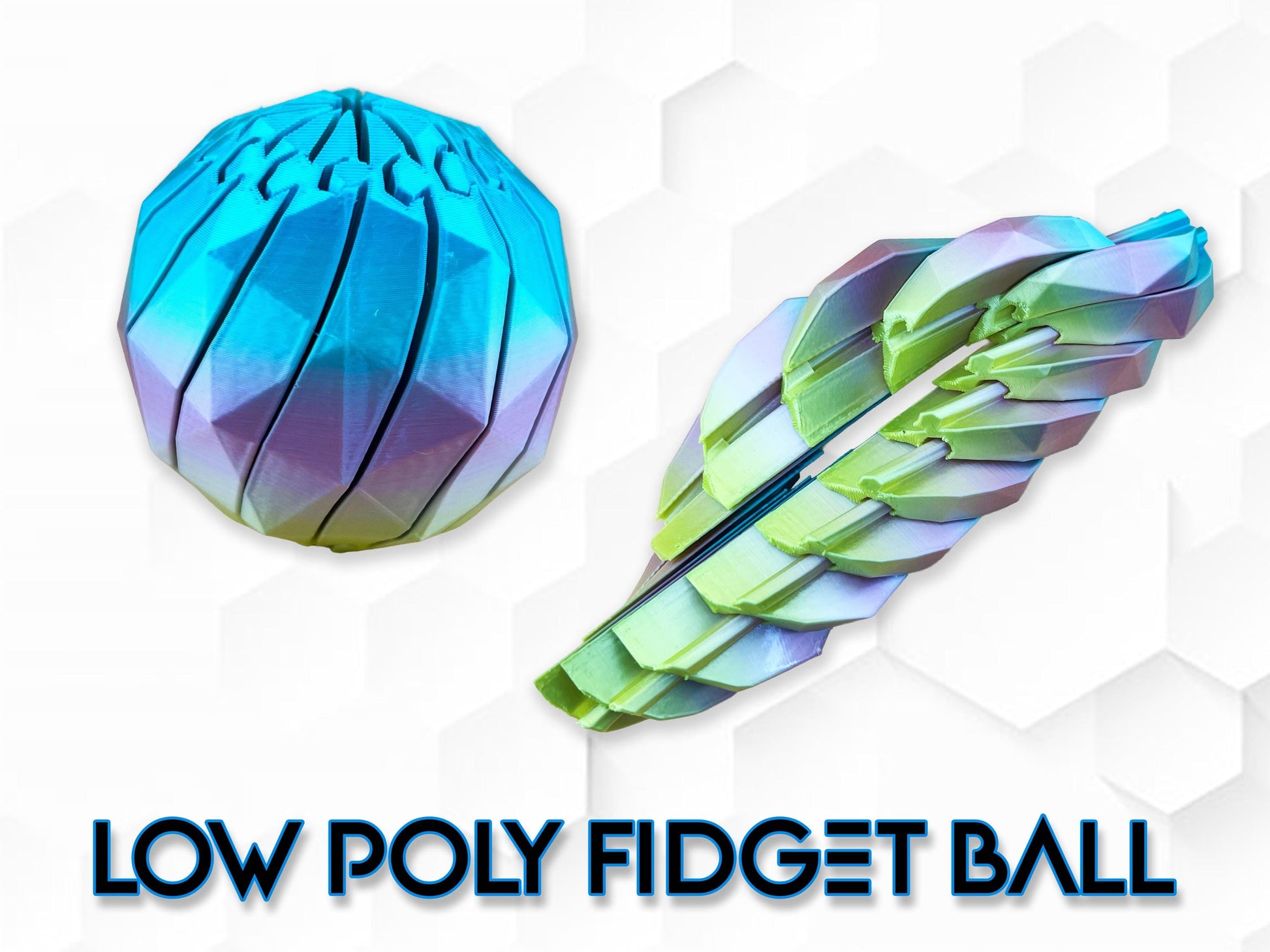 Fidget Ball, Multiple Variations, Sensory Toy, Great Gift, Low Poly 3D Printed.