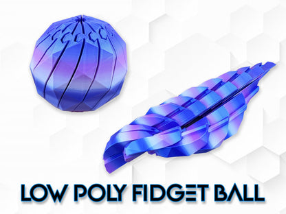 Fidget Ball, Multiple Variations, Sensory Toy, Great Gift, Low Poly 3D Printed.