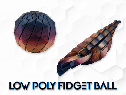 Fidget Ball, Multiple Variations, Sensory Toy, Great Gift, Low Poly 3D Printed.
