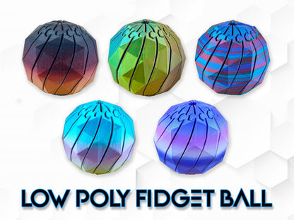 Fidget Ball, Multiple Variations, Sensory Toy, Great Gift, Low Poly 3D Printed.