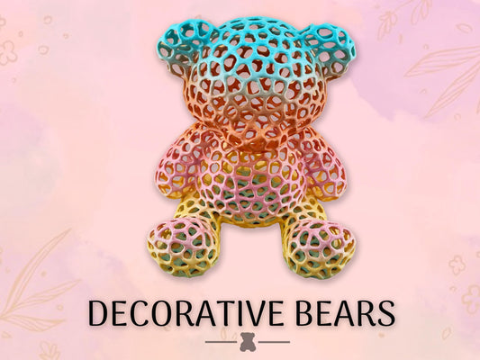 Decorative Bears, 3D Printed, Home Decor