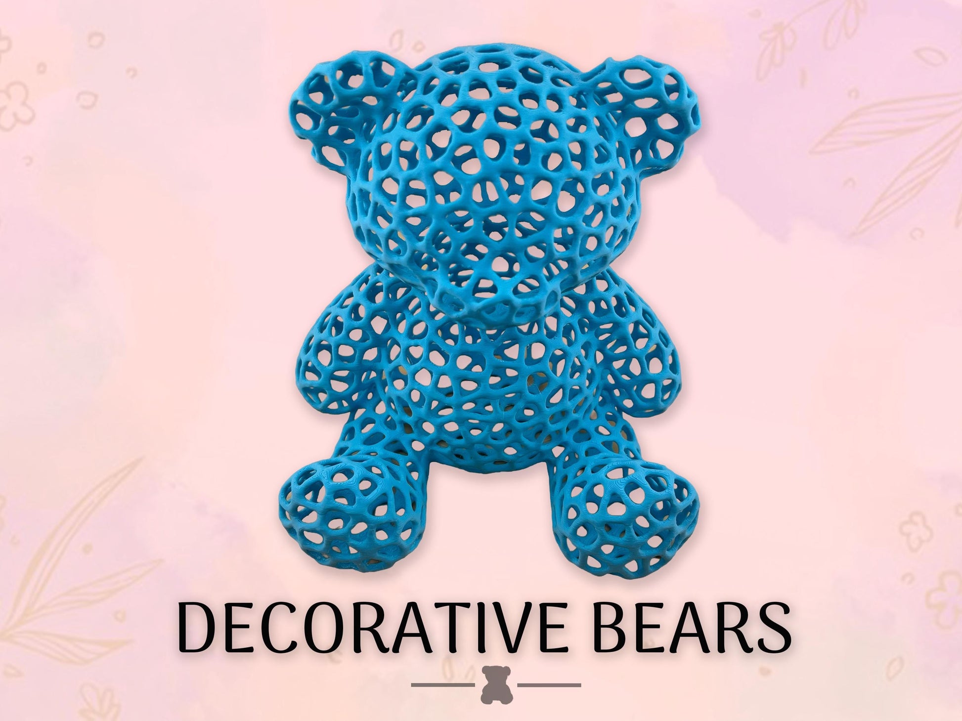 Decorative Bears, 3D Printed, Home Decor