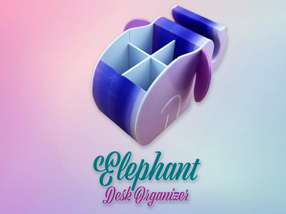 Desk Organizer Elephant, Multiple Variations, Great Gifts, 3D Printed.