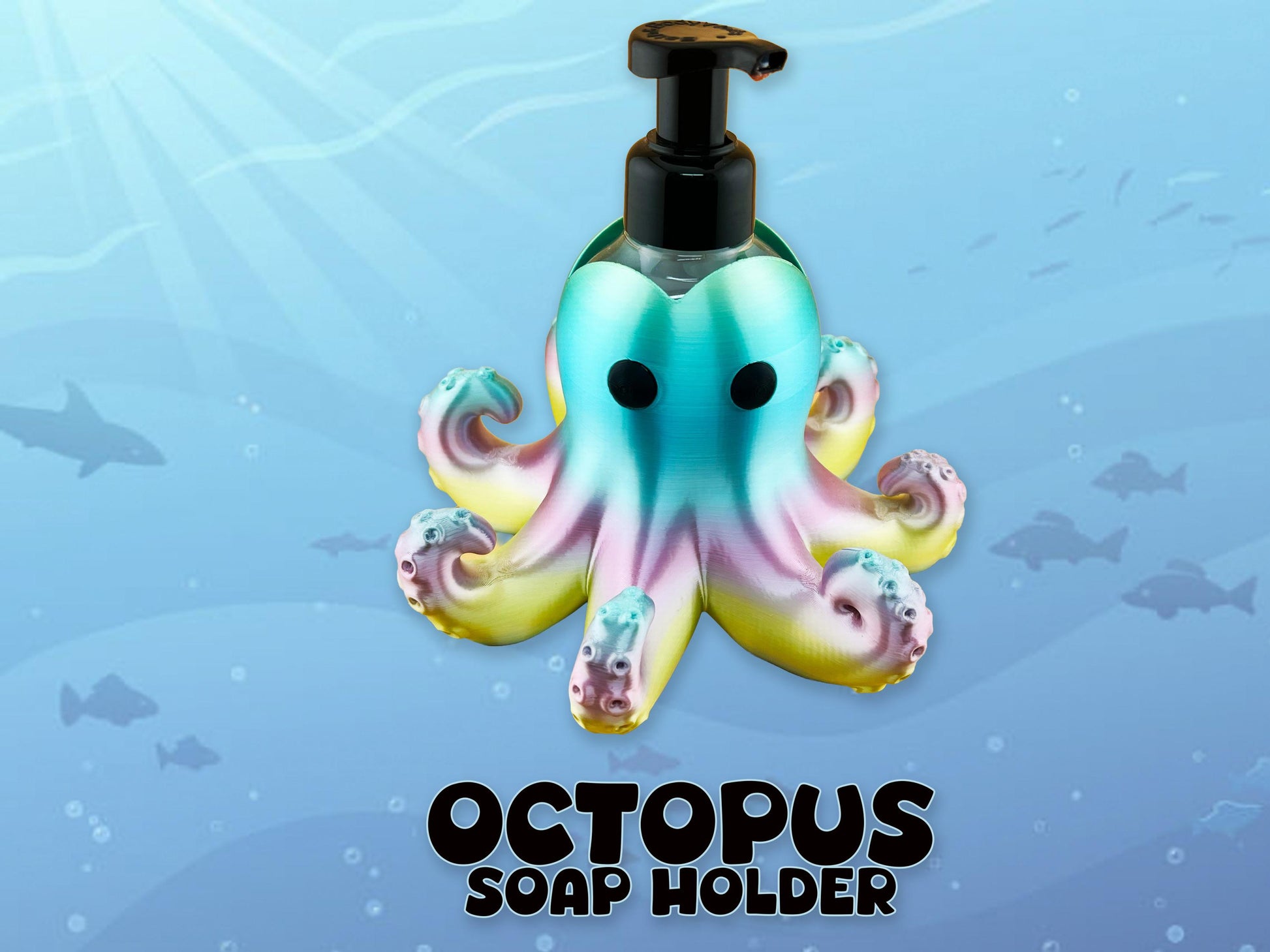 Octopus Soap Holder, Multiple Colors, Bathroom Decor, Fun and Stylish, Great Gift, 3D Printed.
