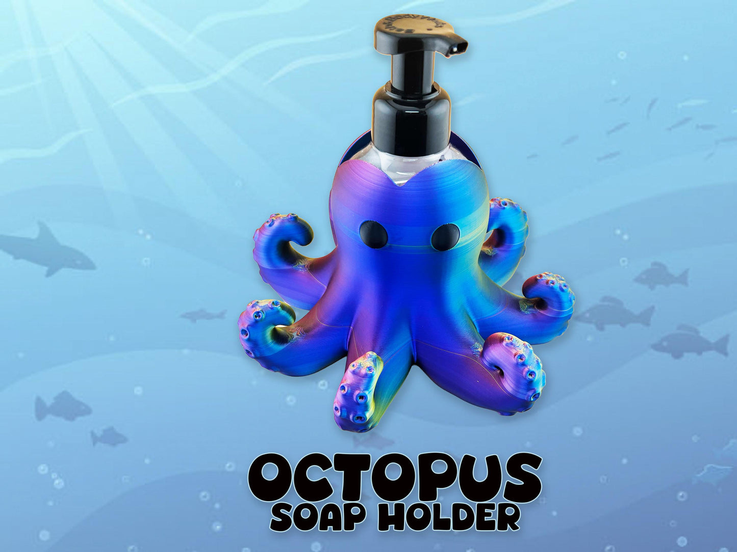 Octopus Soap Holder, Multiple Colors, Bathroom Decor, Fun and Stylish, Great Gift, 3D Printed.