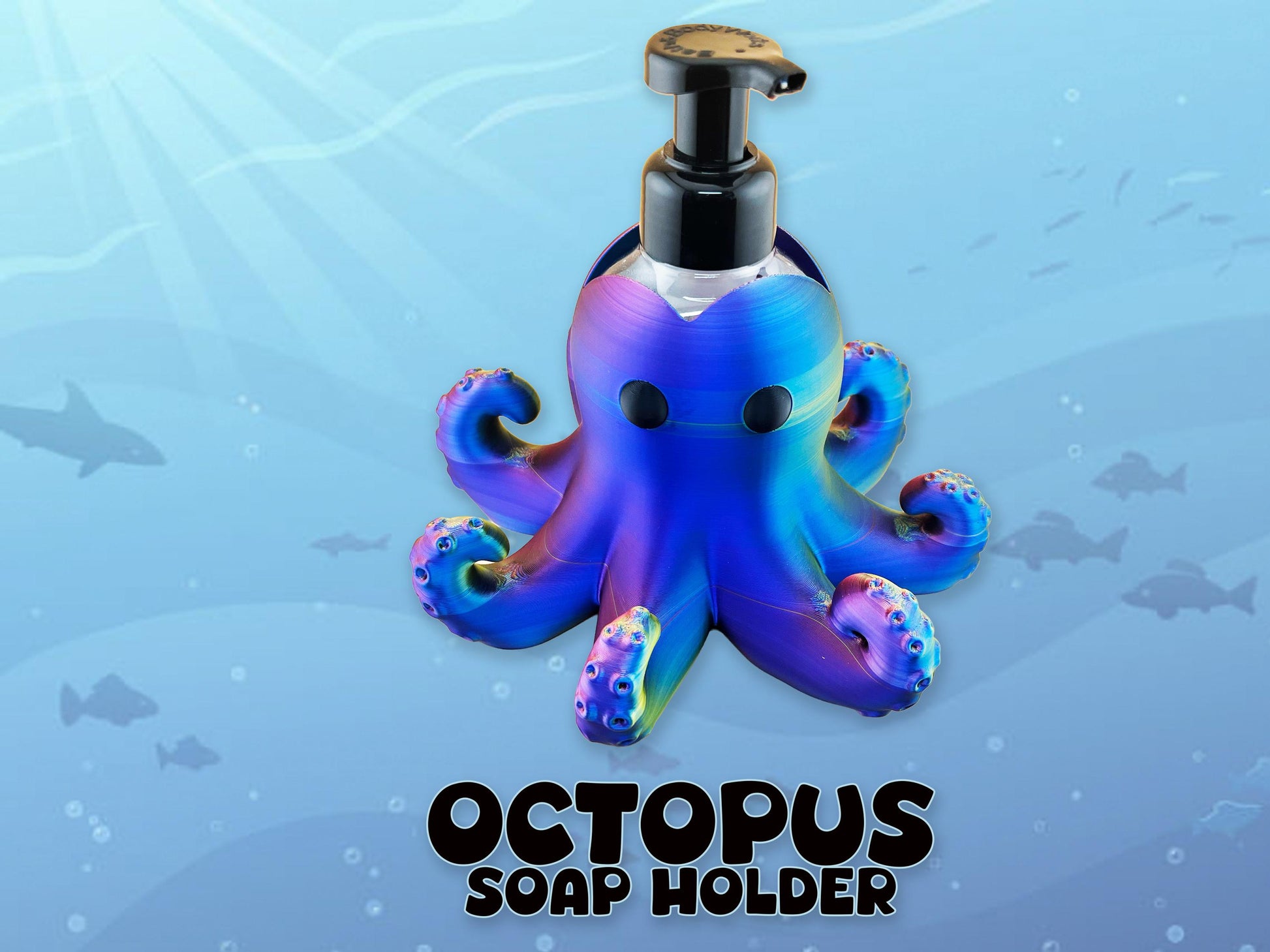 Octopus Soap Holder, Multiple Colors, Bathroom Decor, Fun and Stylish, Great Gift, 3D Printed.
