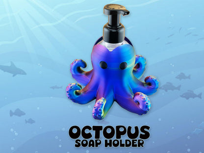 Octopus Soap Holder, Multiple Colors, Bathroom Decor, Fun and Stylish, Great Gift, 3D Printed.