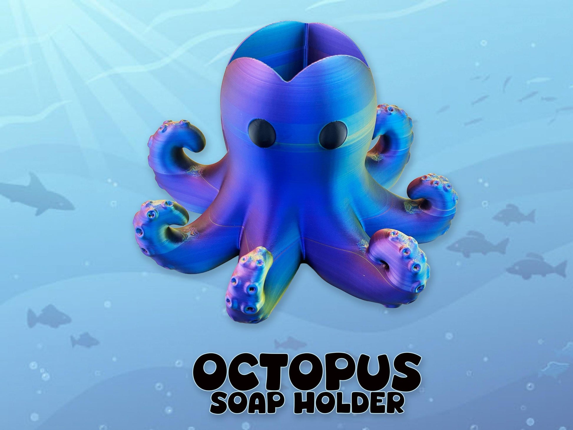 Octopus Soap Holder, Multiple Colors, Bathroom Decor, Fun and Stylish, Great Gift, 3D Printed.