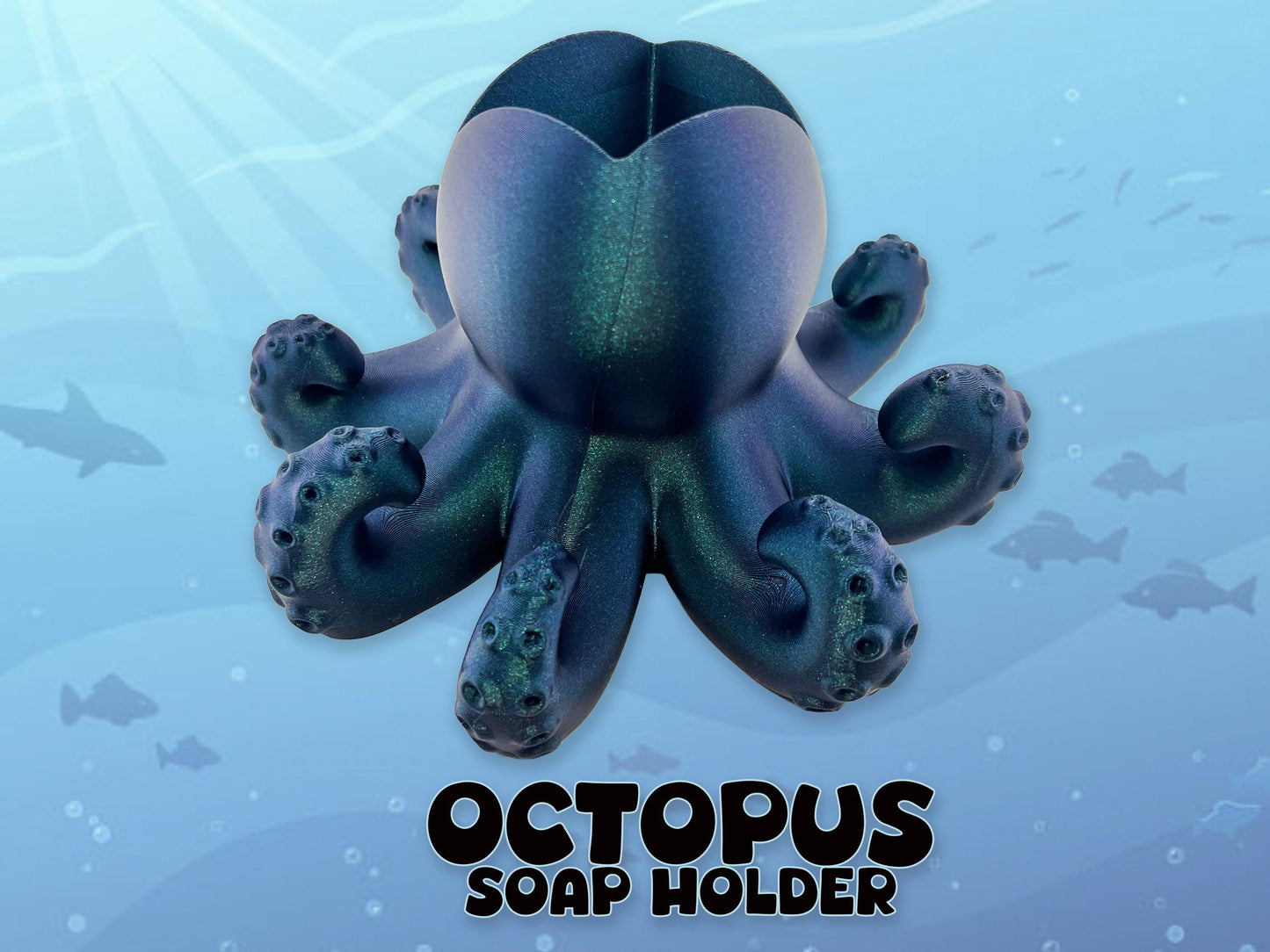 Octopus Soap Holder, Multiple Colors, Bathroom Decor, Fun and Stylish, Great Gift, 3D Printed.
