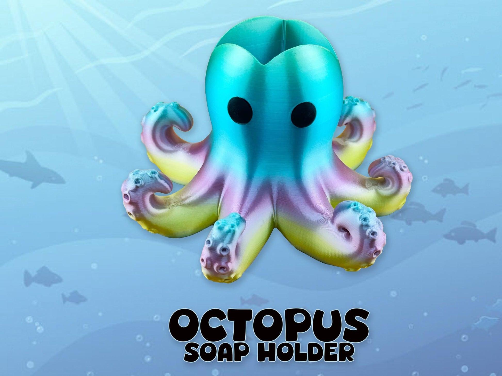 Octopus Soap Holder, Multiple Colors, Bathroom Decor, Fun and Stylish, Great Gift, 3D Printed.