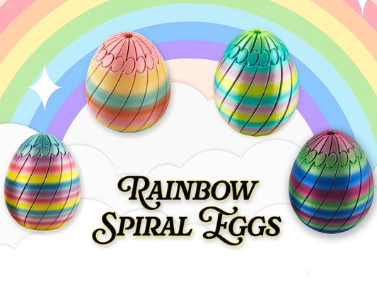 Fidget Eggs, Rainbow Variations, Vibriant Colors, Sensory Toys, Great Gifts, 3D Printed.